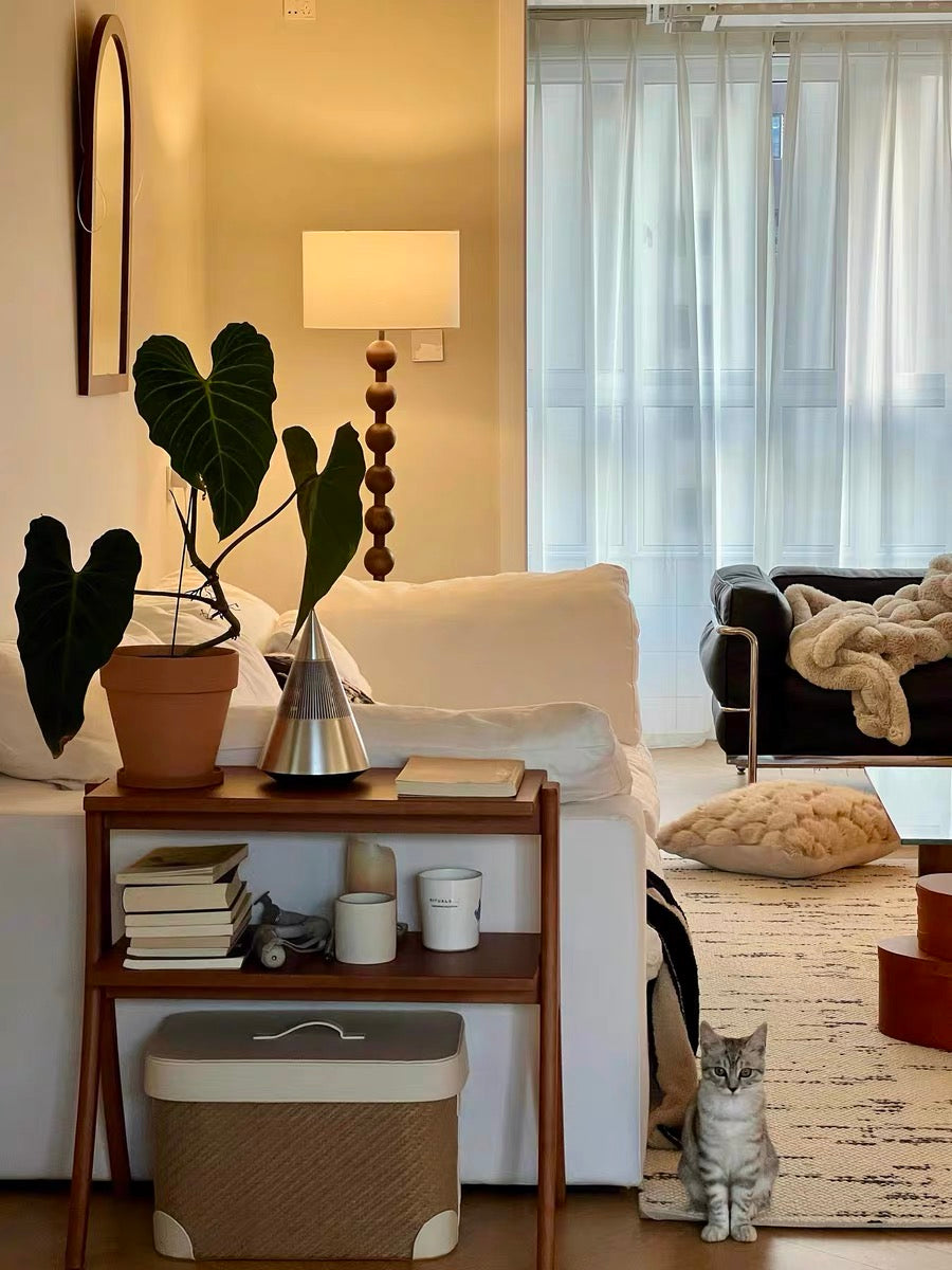 Handwoven Jute Storage Box with Leather Lid - Cream White Minimalist Organizer for Living Room, Closet & Modern Home Decor