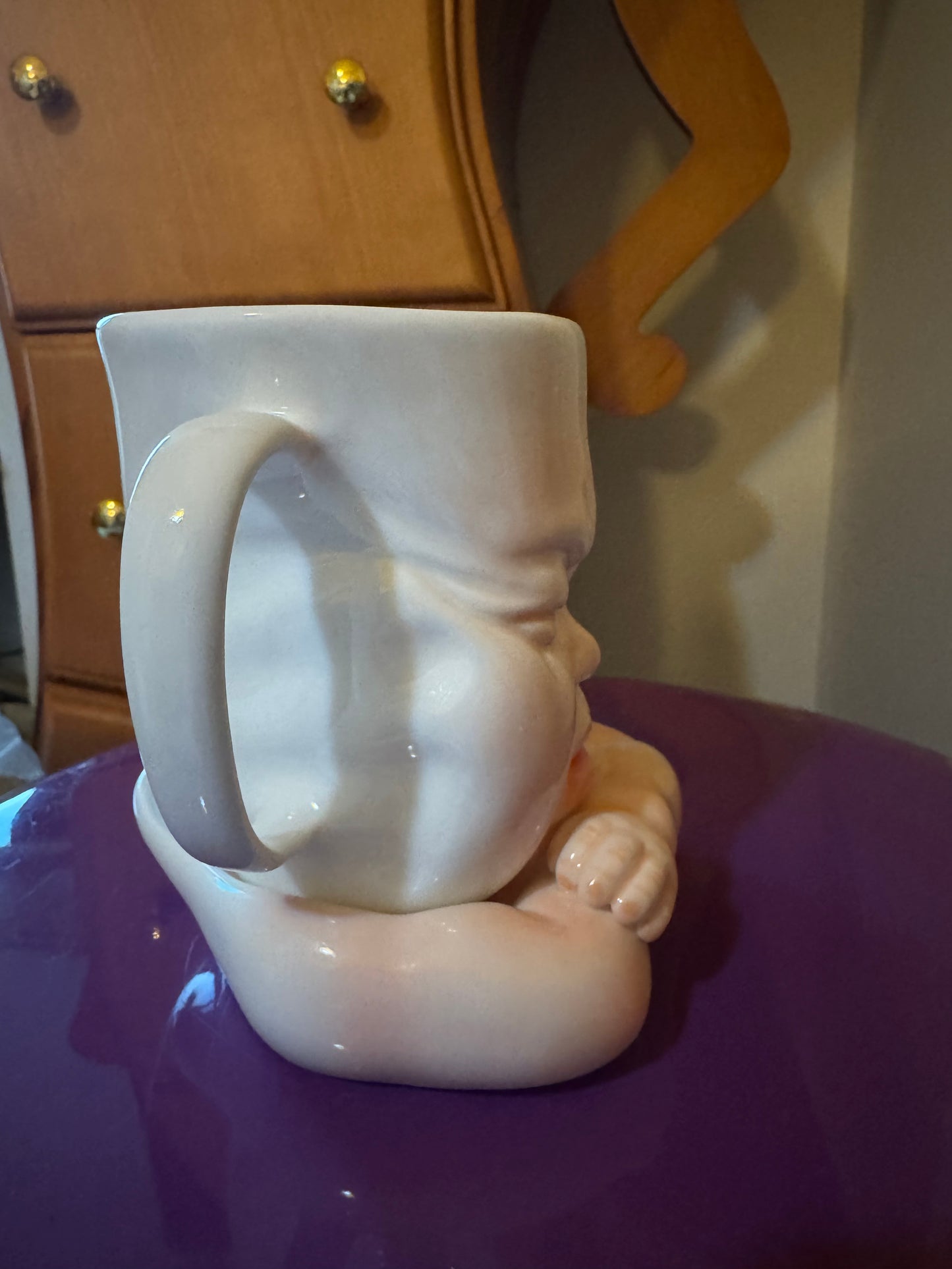 Handmade Ceramic Face Mug - Quirky Sculptural Coffee Cup, Funny Expression Pottery Drinkware, Unique Art Collectible 1
