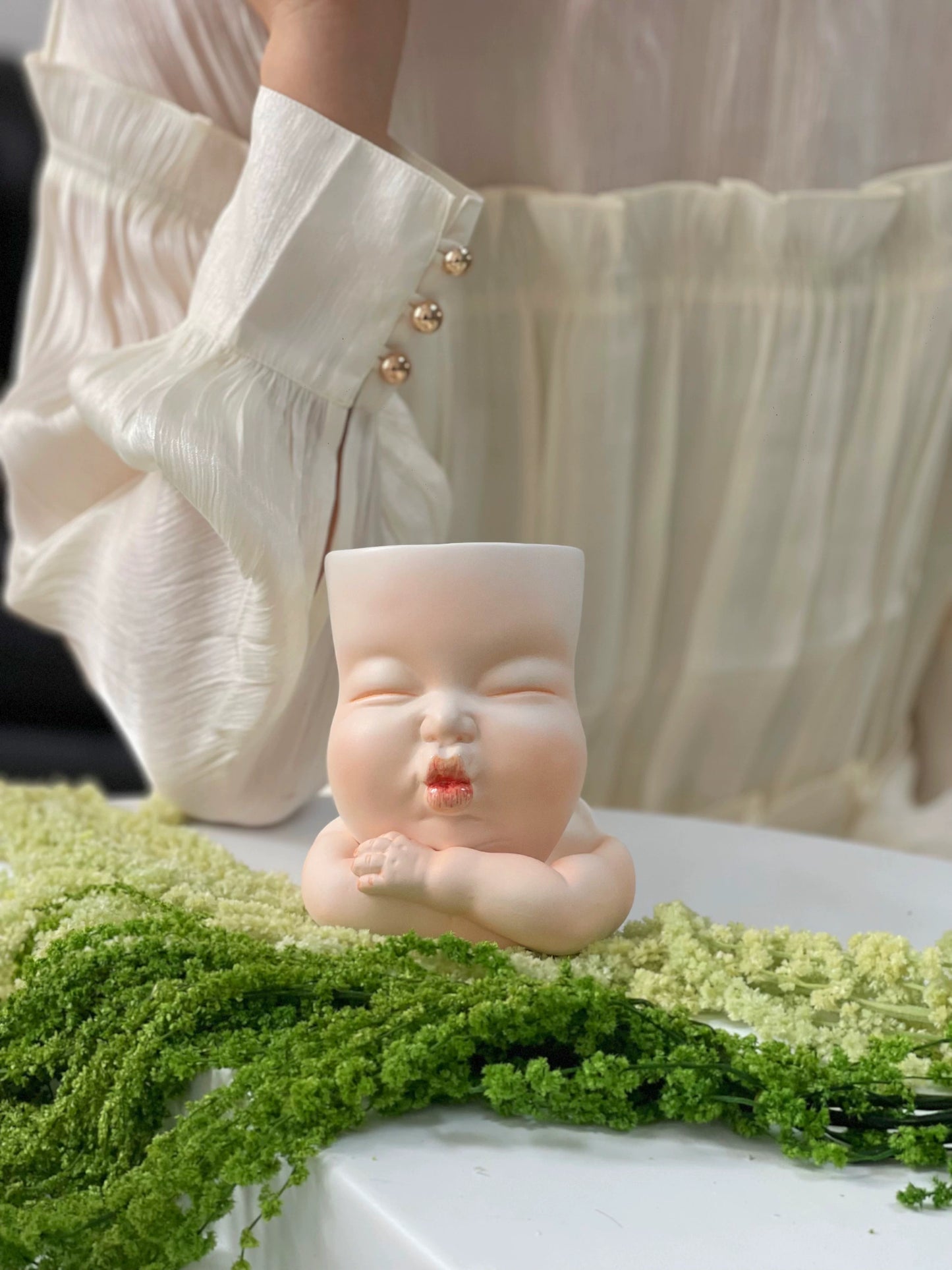 Handmade Ceraic Face Mug - Quirky Sculptural Coffee Cup, Funny Expression Pottery Drinkware, Unique Art Collectible 4