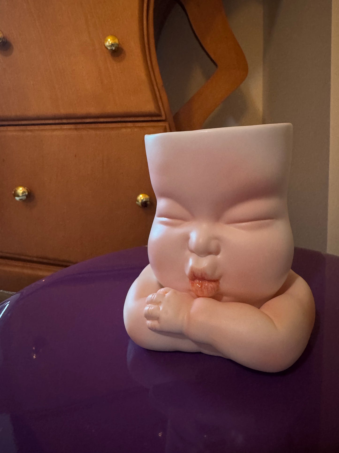 Handmade Ceraic Face Mug - Quirky Sculptural Coffee Cup, Funny Expression Pottery Drinkware, Unique Art Collectible 4