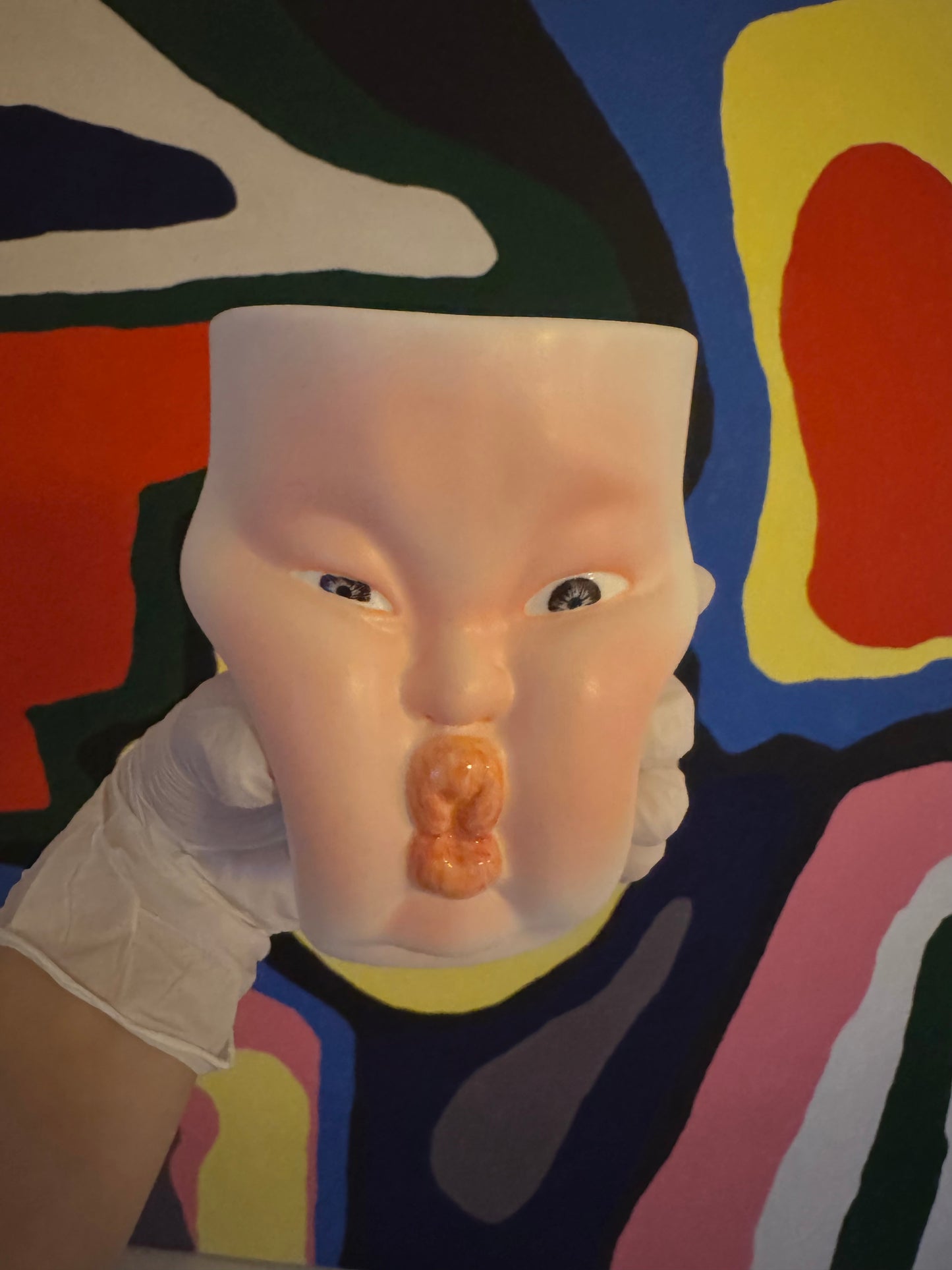 Handmade Ceramic Face Mug - Quirky Sculptural Coffee Cup, Funny Expression Pottery Drinkware, Unique Art Collectible 2