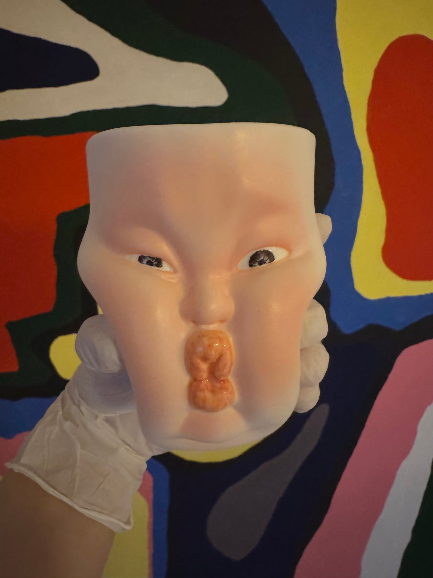 Handmade Ceramic Face Mug - Quirky Sculptural Coffee Cup, Funny Expression Pottery Drinkware, Unique Art Collectible 2