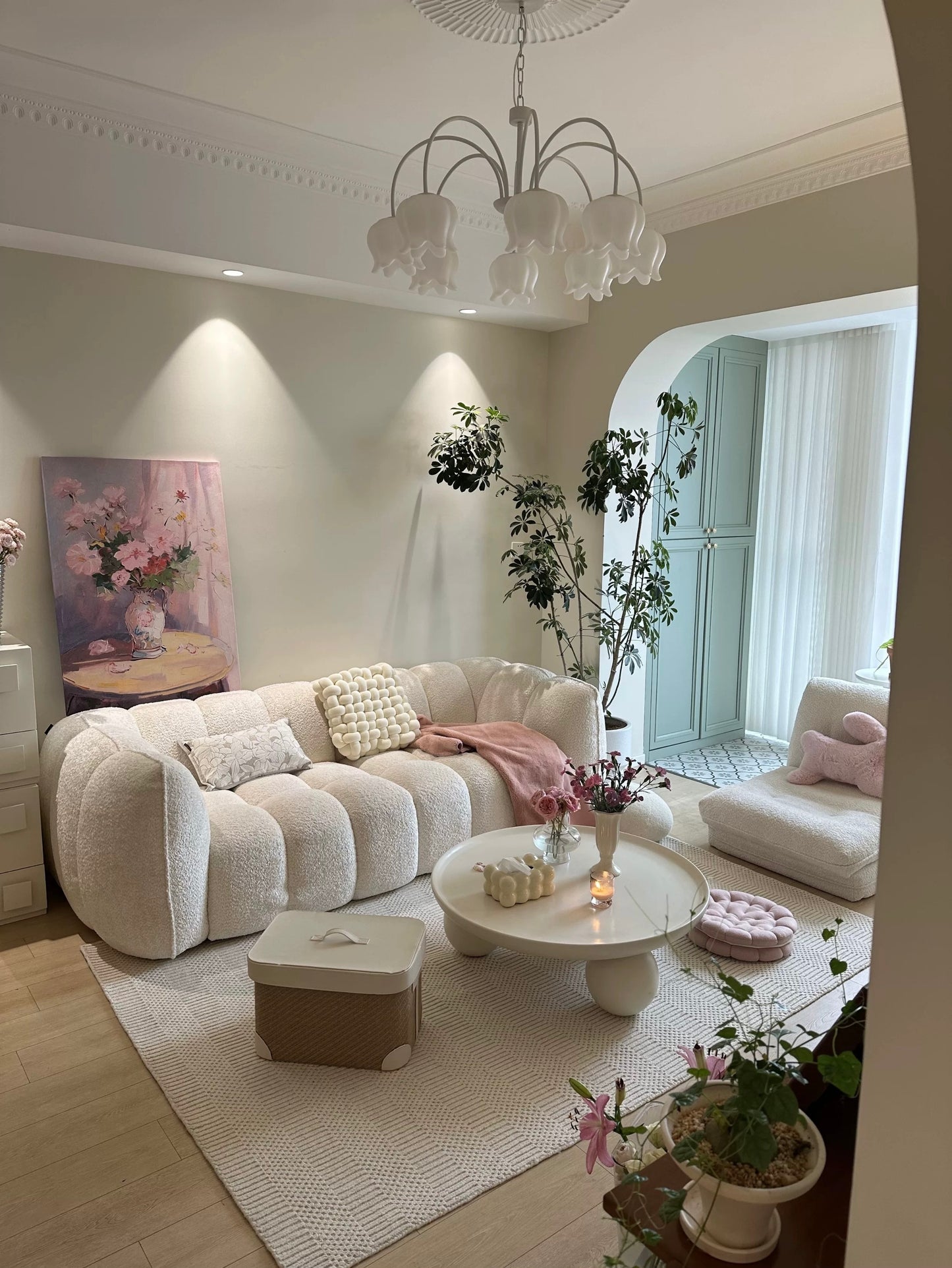 Handwoven Jute Storage Box with Leather Lid - Cream White Minimalist Organizer for Living Room, Closet & Modern Home Decor