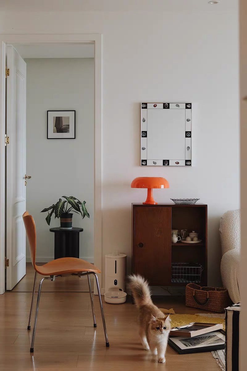 Shell Frame Mirror, Artistic Seashell Wall Mirror, Coastal Retro Accent Mirror, Urban Seashell Worship Home Decor